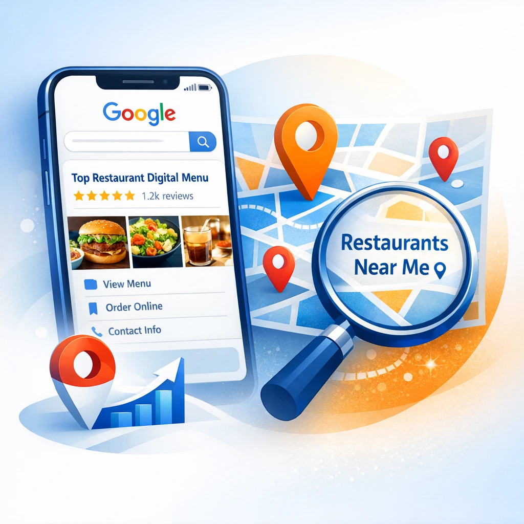 Visibilité Google du menu digital